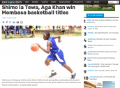 Shimo la Tewa, Aga Khan Win Mombasa Basketball Titles