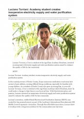 AKA Mombasa student Luciano Torriani gets featured on the AKDN website for inventing an inexpensive electricity supply and water purification system aimed to enhance the quality of life for his community