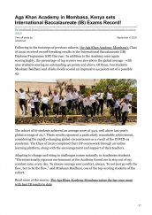 AKA Mombasa featured in the IsmailiMail blog for setting a record in IB exams.