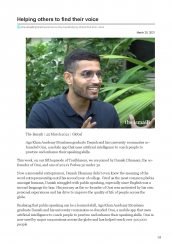 The Ismaili features AKA Mombasa graduate Danish Dhamani for helping others enhance their public speaking skills through Orai, a mobile app he co-founded