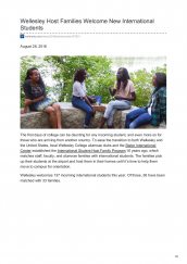 Josephine Awino Odhiambo, class of 2018, featured on Wellesley College's website 